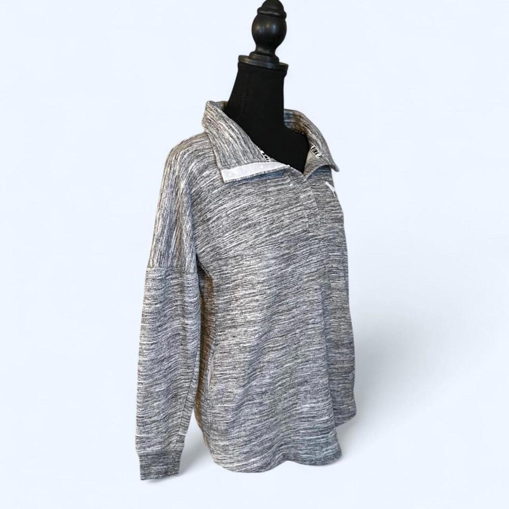 Vintage Victoria's Secret Pink marled grey quarter zip sweatshirt Size XS - Picture 2 of 5